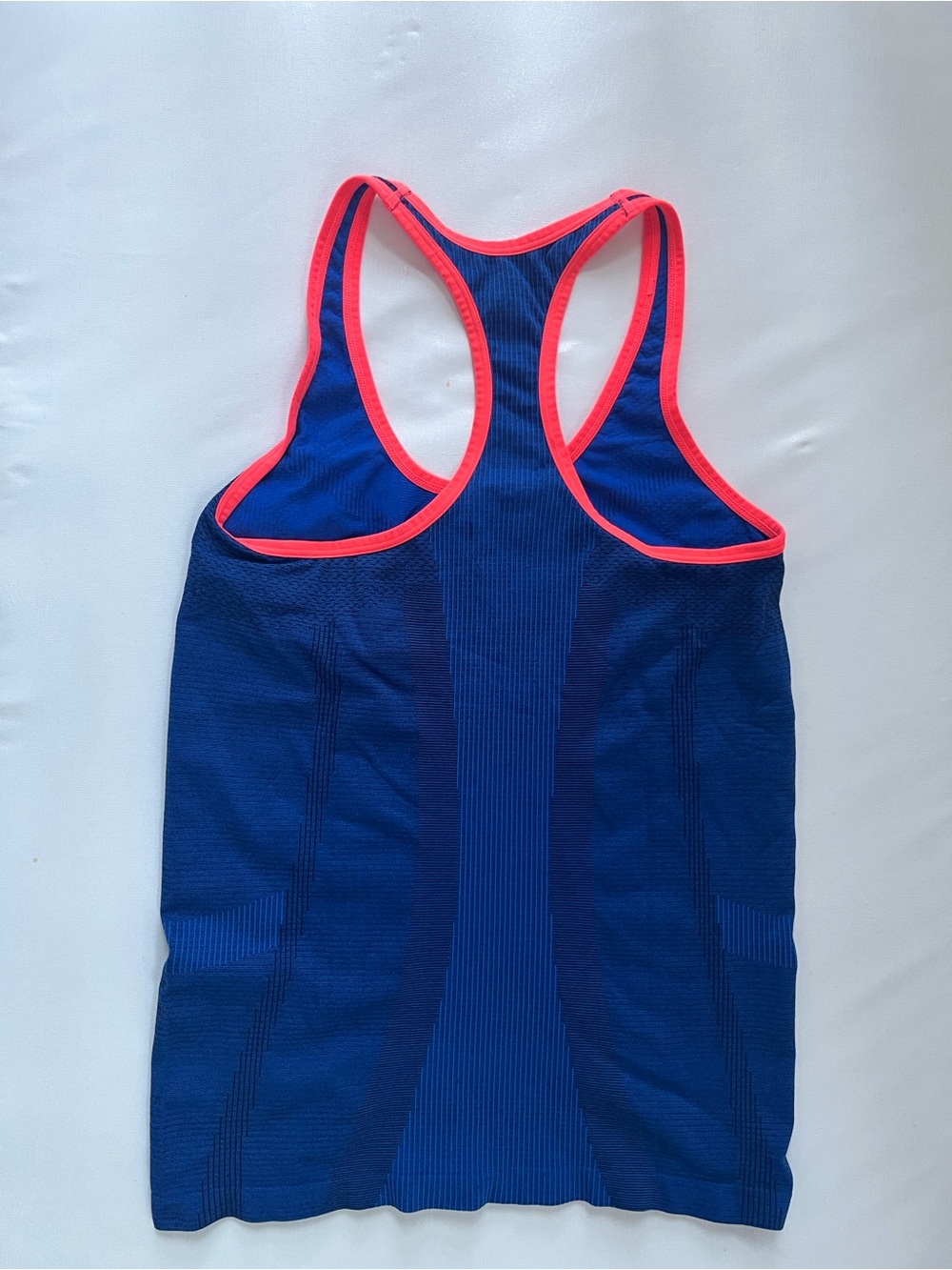 Avia Blue Racerback Tank with Pink Trim